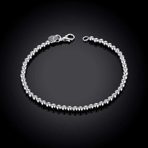 Sterling Silver Bead/Ball Bracelet - Picture 1 of 2